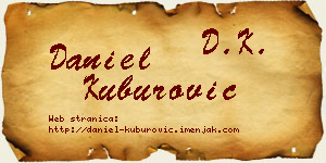 Daniel Kuburović vizit kartica